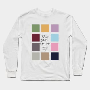 Taylor Swift The Eras Tour Color block Albums Long Sleeve T-Shirt